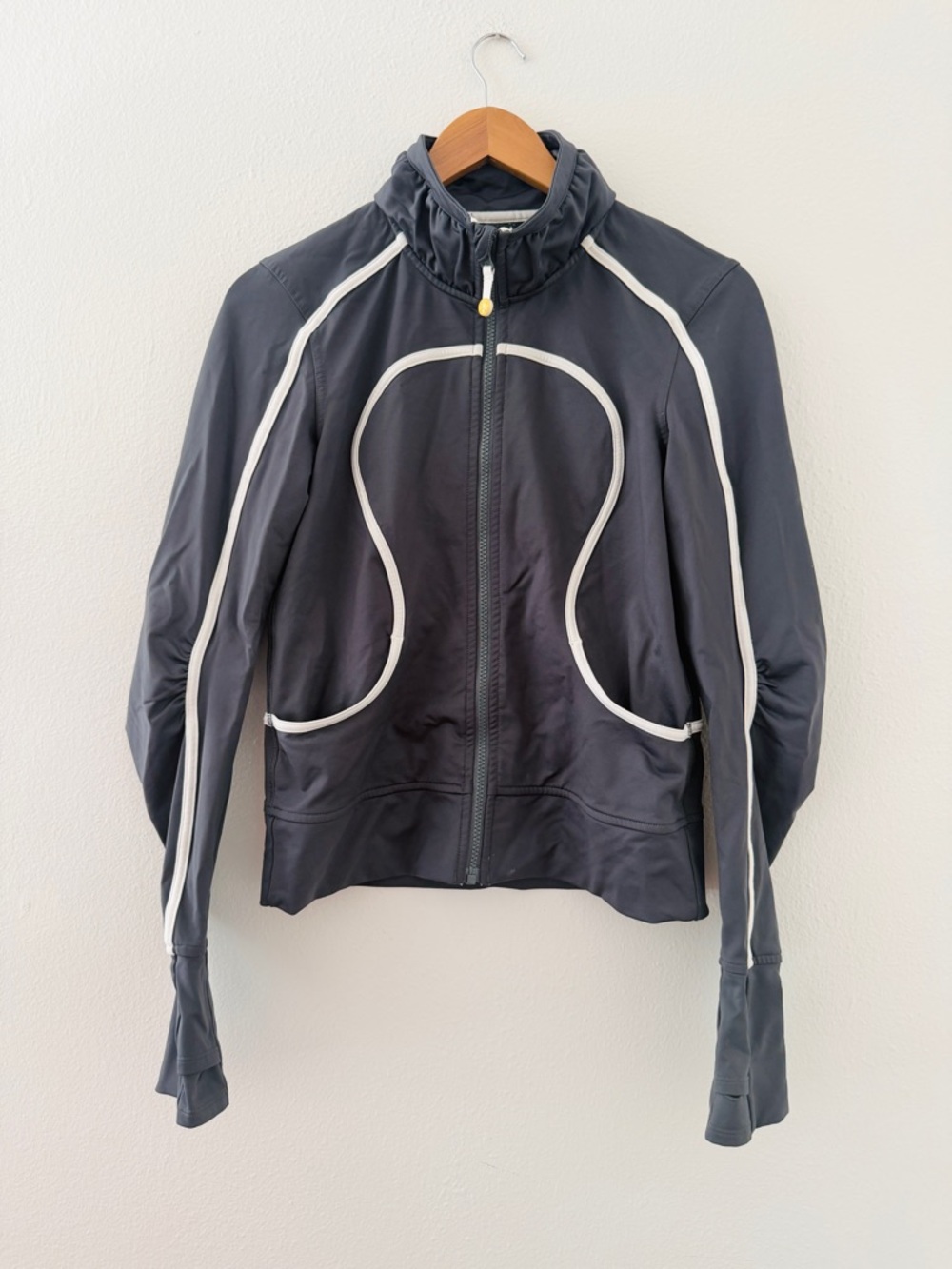 Lululemon Track Jacket - Gray & White